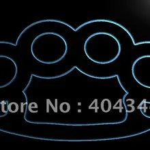 LB778-костяшки Латунь Оружие Бар Паб светодиодный неоновый светильник знак