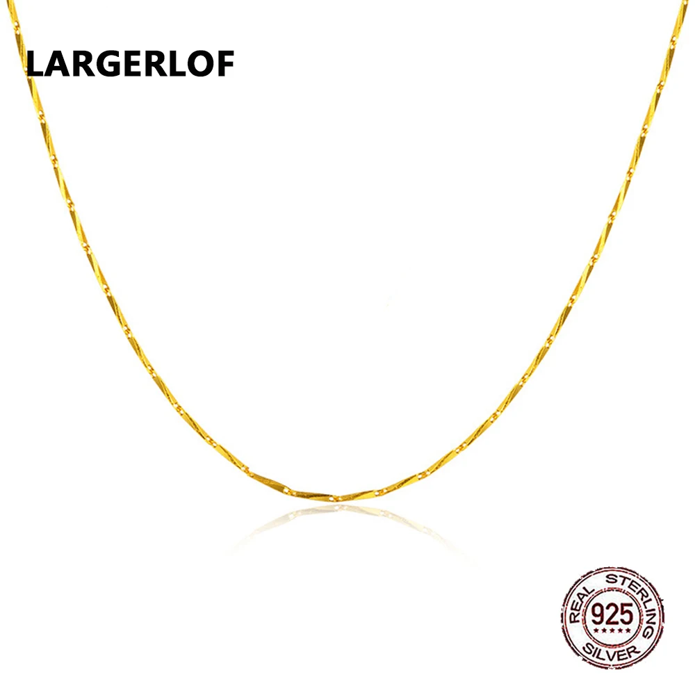 LARGERLOF Настоящее серебро 925 пробы ожерелья и кулоны женские ювелирные изделия
