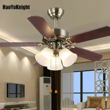 Потолочные вентиляторы 42 дюймоый в европейском стиле люстры-вентиляторы природа для досуга с декоративными деревянный ресторан ретро люстра-вентилятор