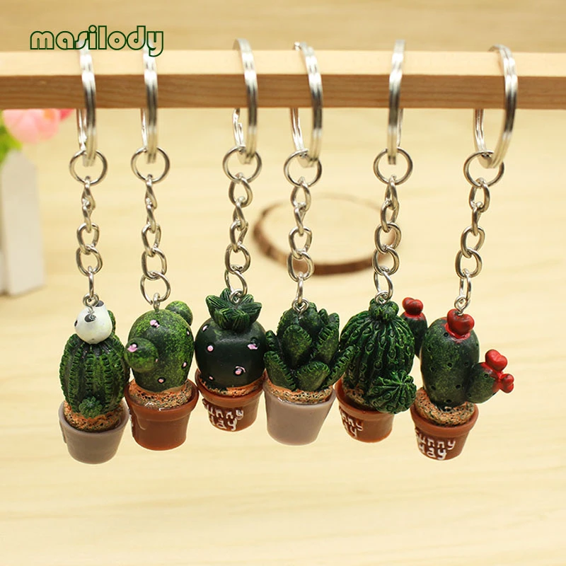 Buitensporig ambulance nauwkeurig 100 stks/partij 3D Mini Cactus Sleutelhanger Plant Bonsai Sleutelhanger  Zonnige Dag Sleutelhanger Goede Stemming Sleutelhanger Milieu Beschermen  Geschenken|cactus keychain|key chainkey ring - AliExpress