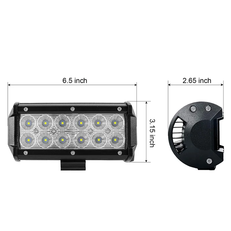 DS 4 7 12 18 дюймов 18 Вт 36 Вт 72 Вт 108 ВТ внедорожный светодиодный рабочий светильник светодиодный бар для мотоцикла Трактор Лодка 4WD 4x4 грузовик внедорожник ATV 12 в 24 В