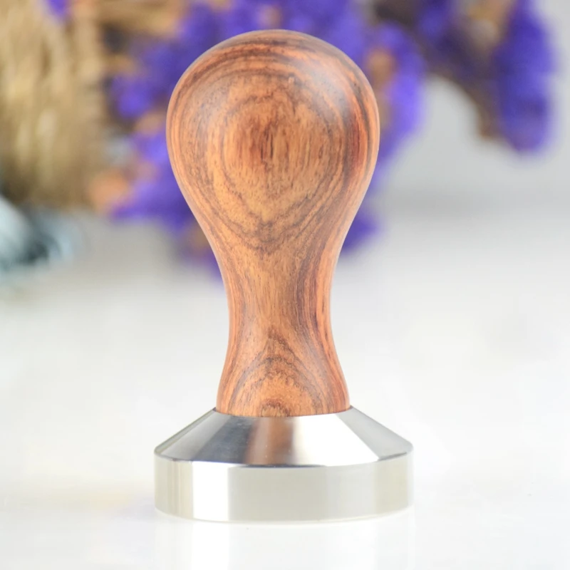 Kaufen Ecocoffee 304 Edelstahl Kaffee Tamper 49 51 53 57 58mm Brista Espresso Basis Pulver presse Flachen Kaffee Hammer Neue Ausgestattete