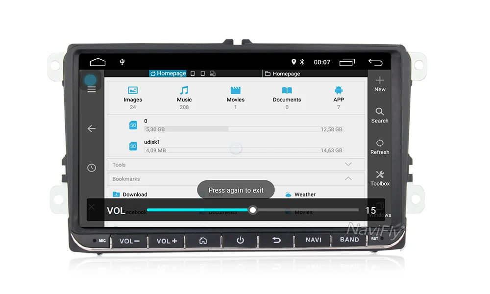 Sale NaviFly 9inch Android8.1 car Multimeida player for Volkswagen golf 6 touran passat B7 Skoda Seat with gps navigator radio BT RDS 13