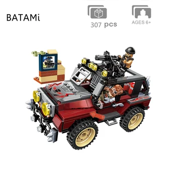 

Model Building Kits Compatible with City Brick Block Thunder Mission Block Armed Jeep 307 Pcs 3 Minfigure Toys for Children