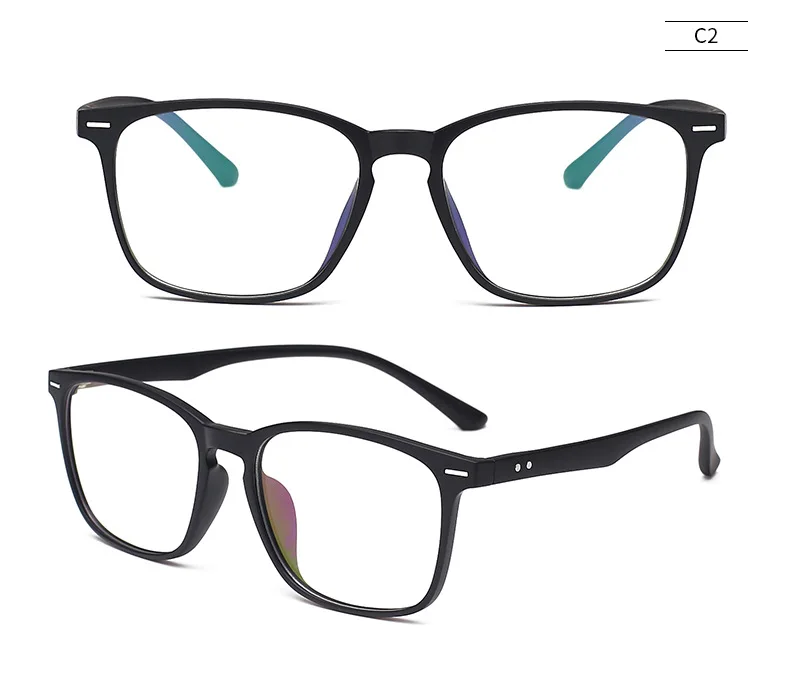 TR90 оправа для очков, модные очки для близорукости, оправа для мужчин, оптическая оправа для очков, женские очки по рецепту 08 - Цвет оправы: C2 Matte Black