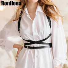 Кожаный ремень безопасности для женщин Панк гот, Харадзюку клетка для тела подвязки из искусственной кожи Бюстгальтер Клетка Подвязки Пояс для чулок Скульптурное белье