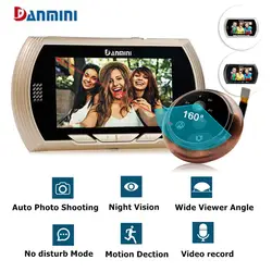 YB-43AHD-M 4,3 "HD цветной экран умный дверной звонок зритель цифровой дверной глазок камера дверной глазок видео запись ИК ночного видения