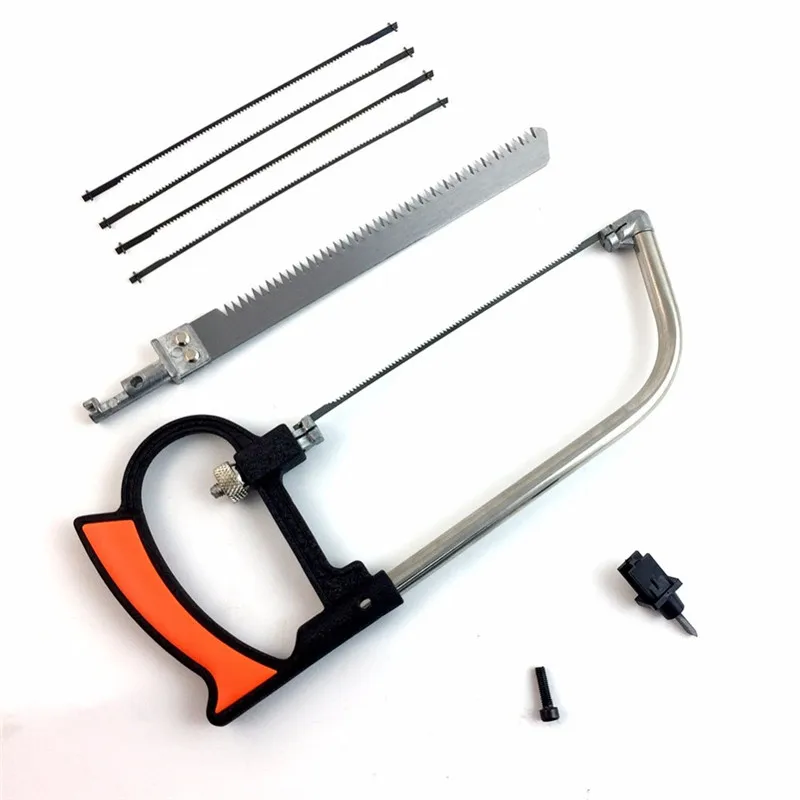 

8 in 1 Magic Saw Multi Purpose Hand DIY Steel Saw Metal Wood Glass Saw Kit 6 Blades Woodworking Metalworking Model Hobby Tool