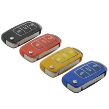 3 Button Flip Folding Uncut Blade Remote Car Key Case for Volkswagen VW Golf Passat Polo