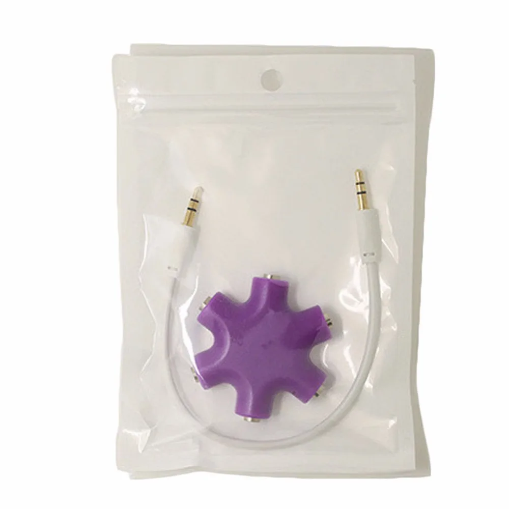 

3.5mm Earphone Headphone Audio Splitter 1 Male to 2 3 4 5 Female Port Cables (Attention: One adapter +One Cable )