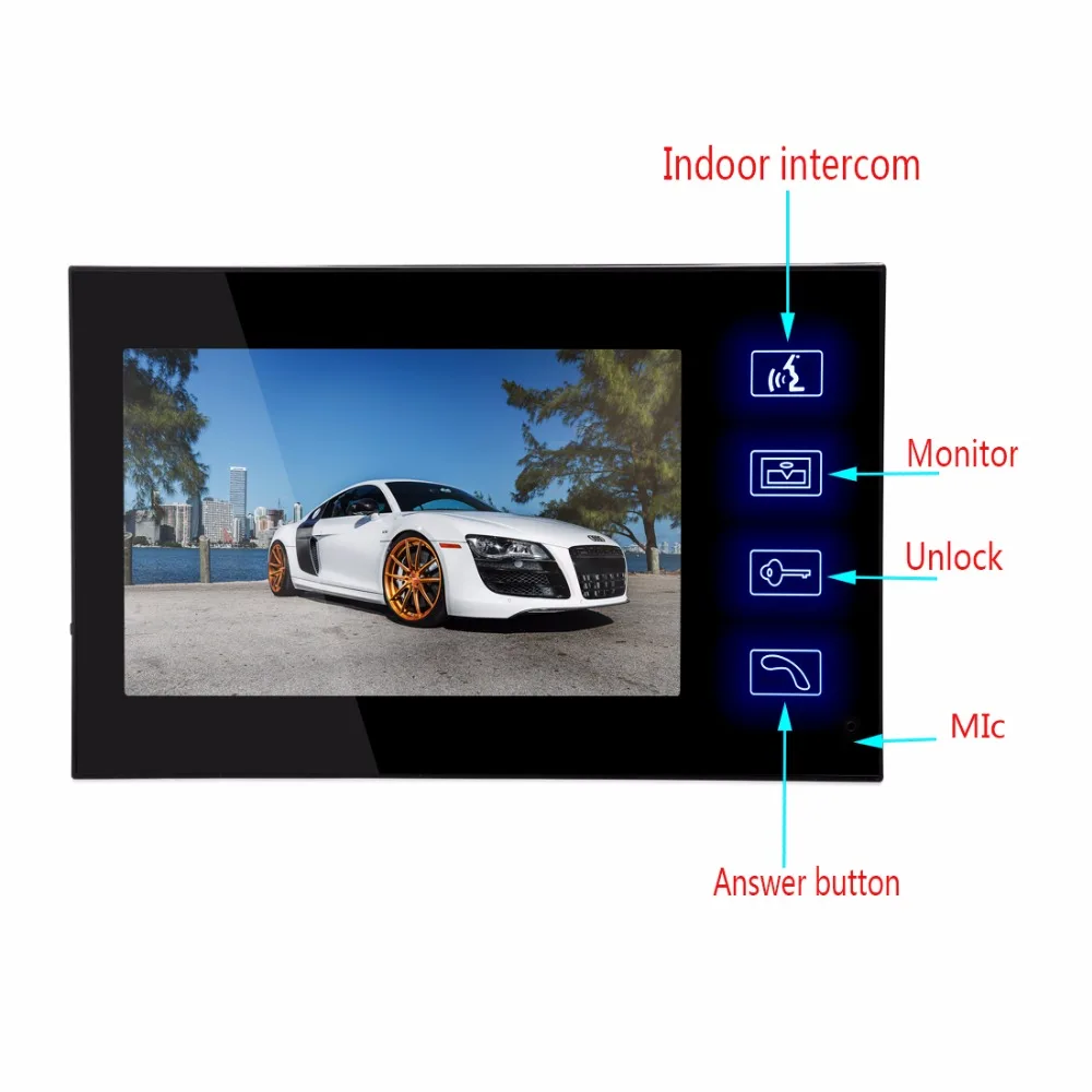 SmartYIBA видеодомофон 7''TFT ЖК-дисплей проводной видео домофон Системы для дома крытый монитор открытый ИК Камера