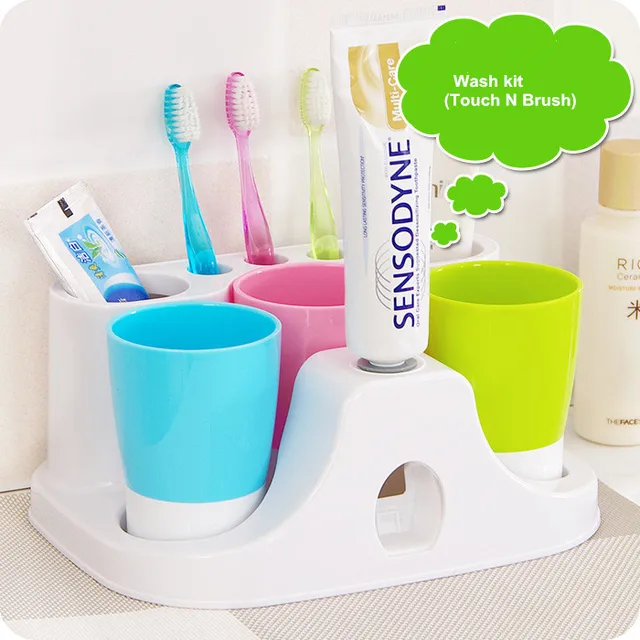 New Creative Korea Cute Toothbrush Holder Tooth Gl Set New Creative Korea Cute Toothbrush Holder Tooth Gl Set Paste Dispenser