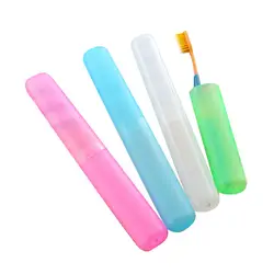 1 шт. карамельный цвет путешествия пластиковый футляр для зубной щетки прозрачный портативный Коробка для хранения контейнер 20 см зубная