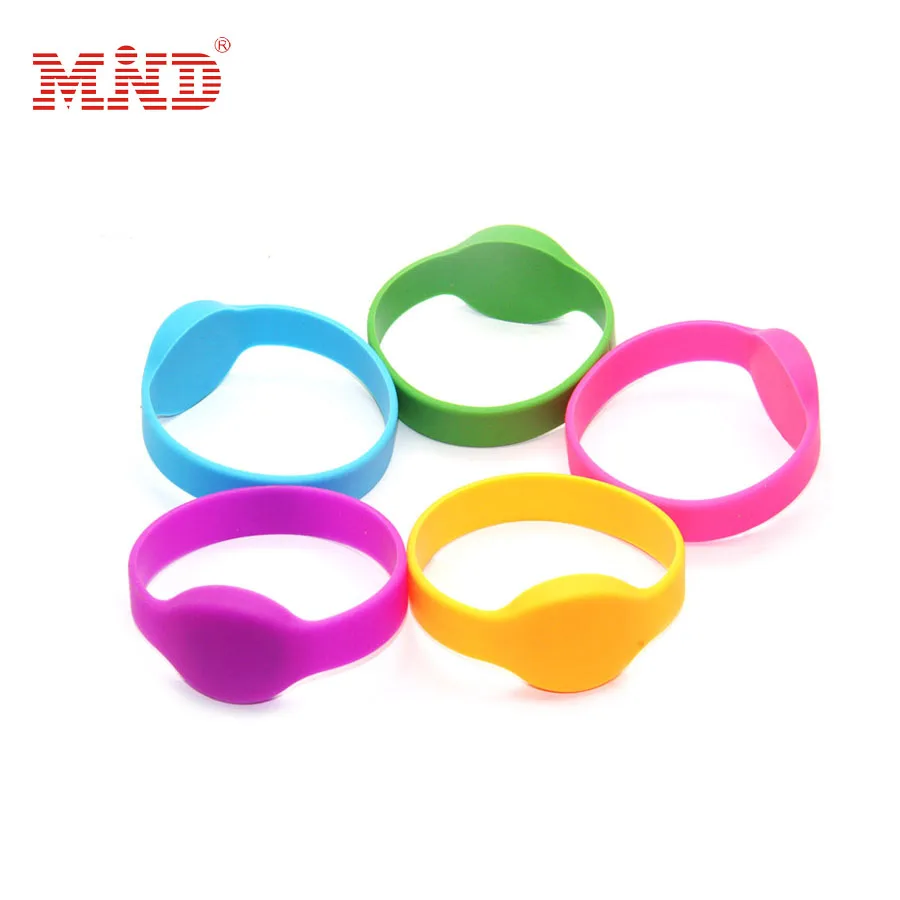 

100PCS 13.56Mhz RFID silicone wristband bracelets NFC wristband smart rfid silicone wristband with S50 chip