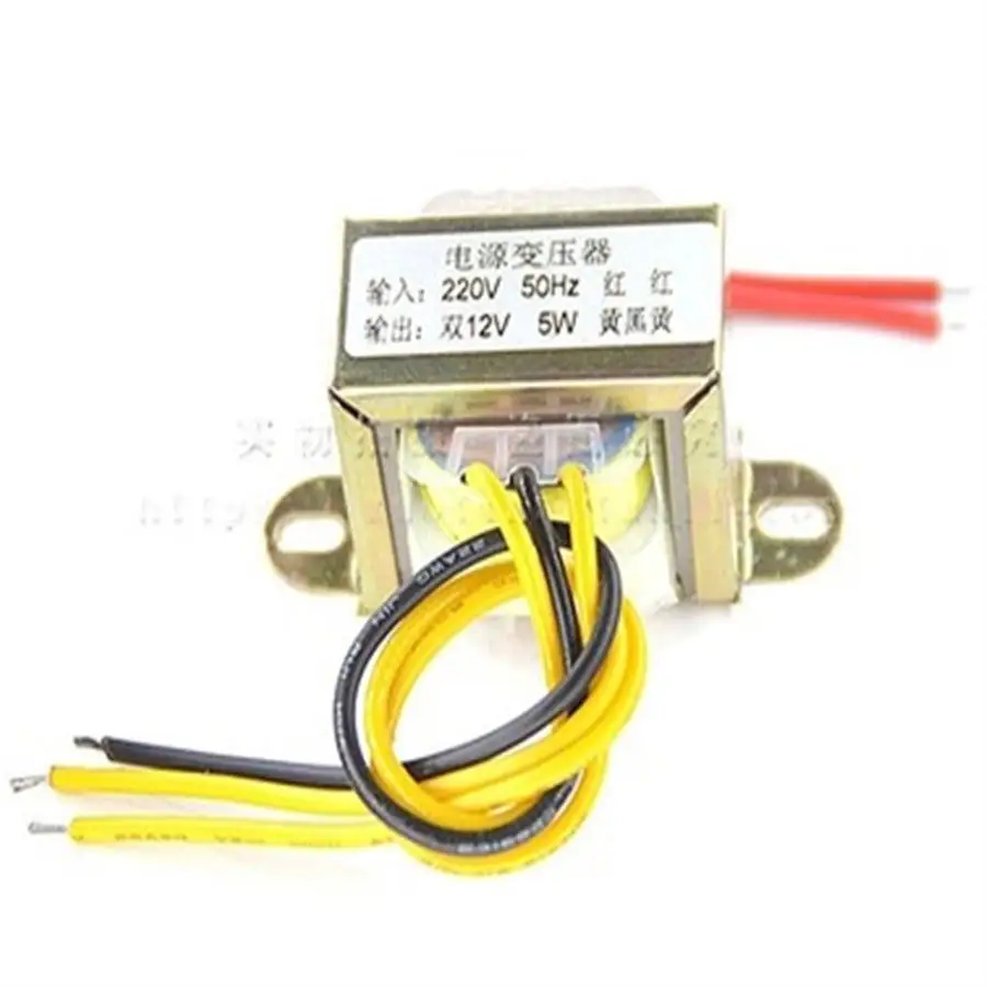 

Two 12V output 5W POWER TRANSFORMER input AC220-240V 50Hz 2X12V output power transformer,1pcs/lot