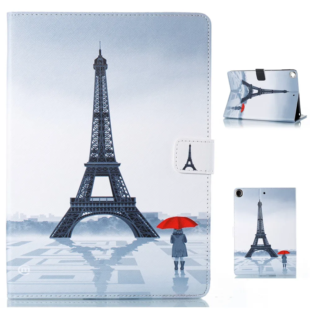 Tower Pattern PU Leather Full Body Case with Stand for