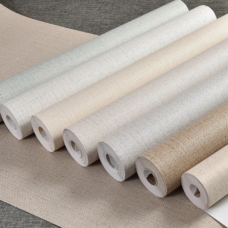Simple Modern Wallpaper Textured Non Woven Wallpaper Plain