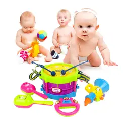 5 шт./компл. Развивающие детские дети Roll барабанные Музыкальные инструменты набор музыкальных инструментов детская игрушка подарок для