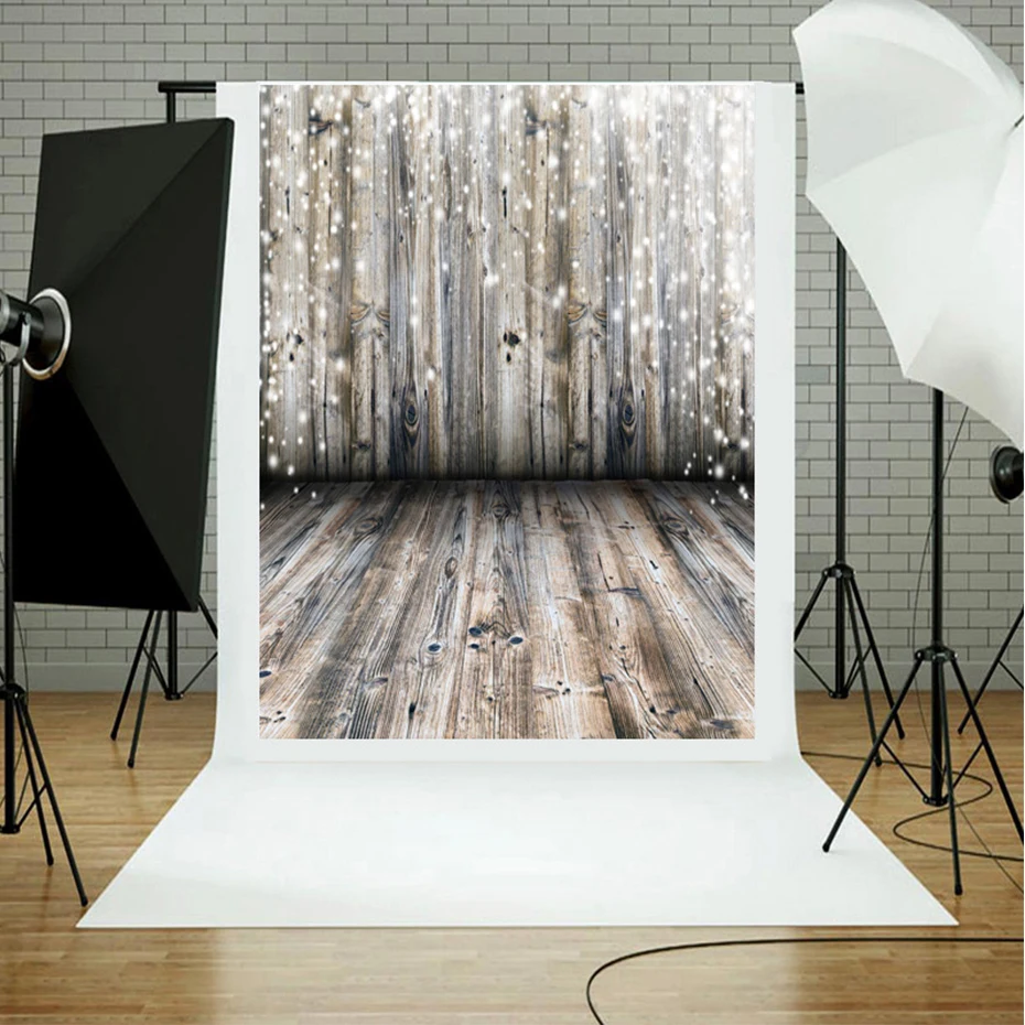 

150x210cm Christmas Plank Studio Background Vinyl Cloth Wood Snow Christmas Party Photography Vintage holiday Photo Backdrops