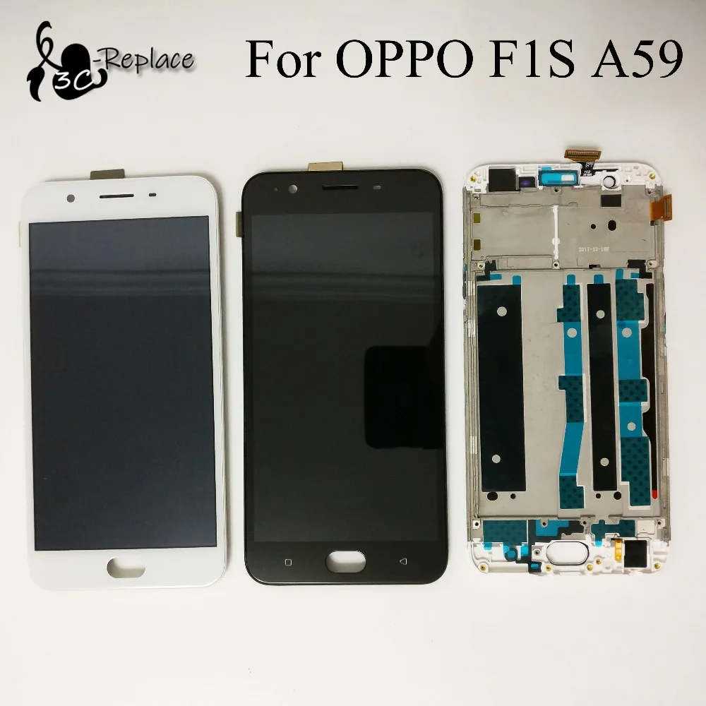 

100% Tested 5.5" For OPPO A59 A1601 LCD Screen OPPO F1S Display with Touch Screen Digitizer Replacement Parts With frame + Tools