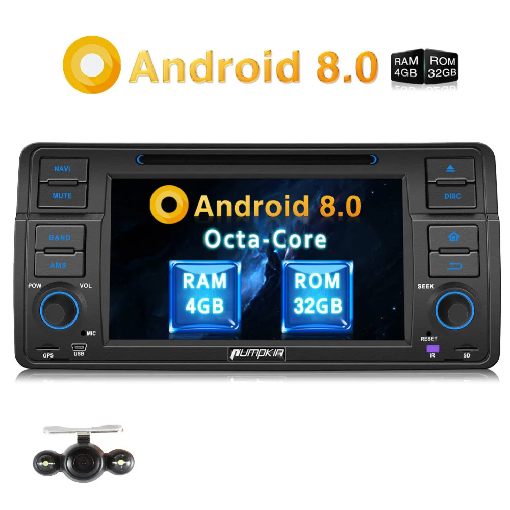

Pumpkin 2 Din 7''Android 8.0 Octa-core 4G RAM 32G ROM Car Stereo DVD Player GPS Navigation For BMW E46/M3 Wifi 4G FM Rds Radio