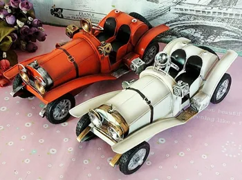

vintage classic Distressed antique luxuary iron retro autocar hand-made craft model for home coffee bar ornaments decoration