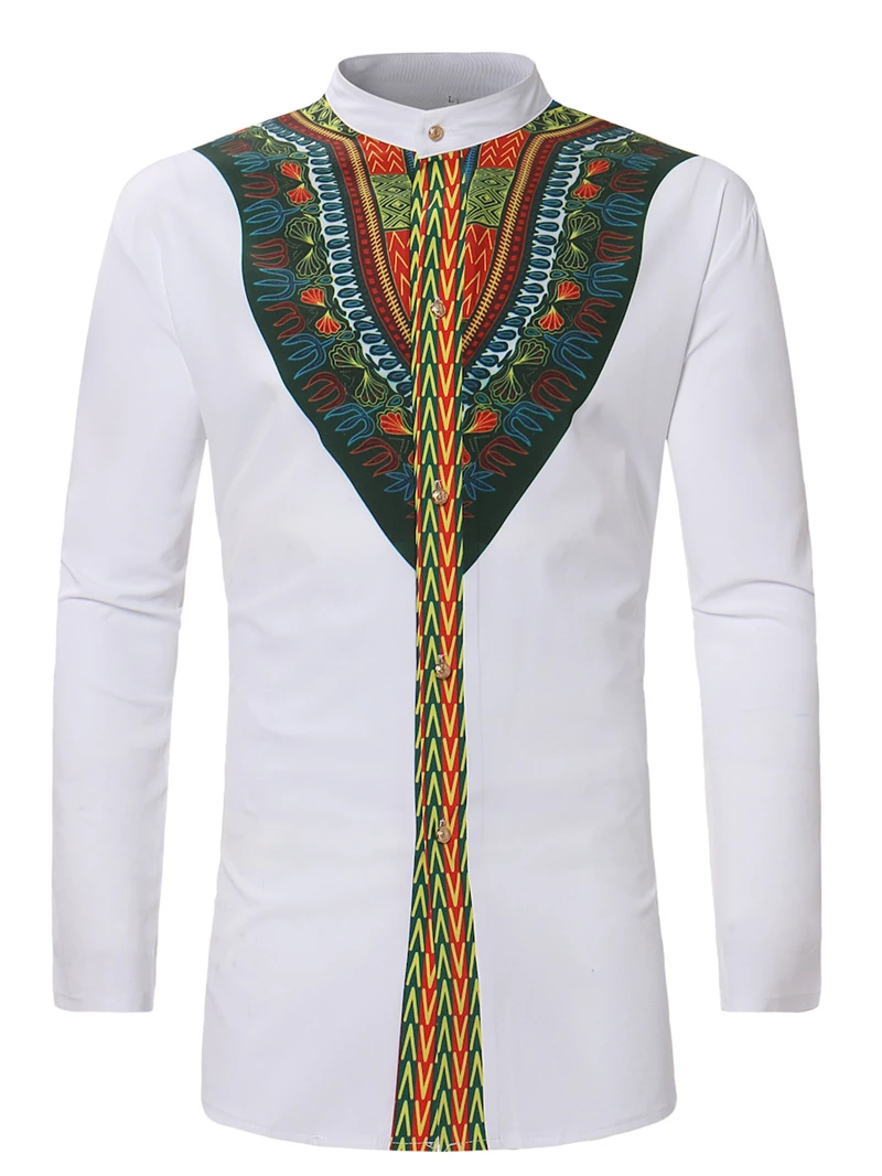 2019 модный мужской костюм с длинными рукавами, Традиционная рубашка с принтом, кенийская нигерийская Южноафриканская подростковая одежда