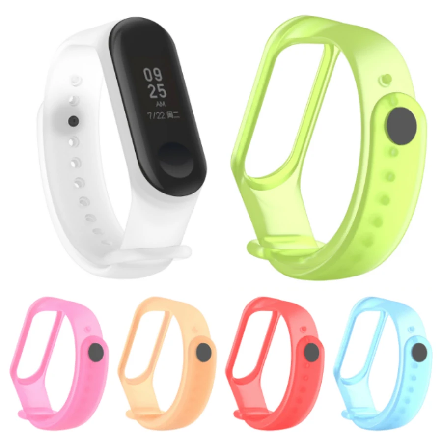 Цветной спортивный силиконовый браслет для Mi Band 3 аксессуары Xiaomi 3/4 на запястье