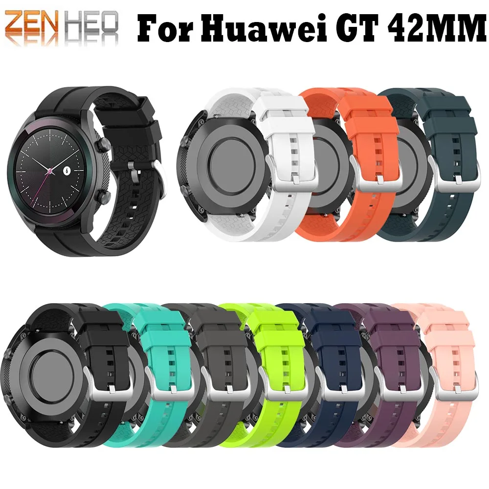 

Sport Silicone Wrist Strap for Huawei Smart Watch GT Elegant Band Strap for Huawei Smart Watch GT 42mm Smart Wristband