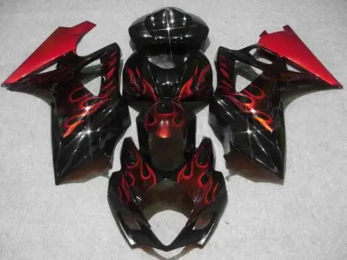 

Motorcycle Fairing kit for SUZUKI GSXR1000 K7 07 08 GSXR 1000 2007 2008 gsxr1000 ABS Red flames black Fairings set+gifts SB28