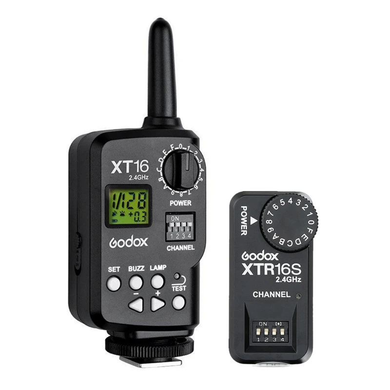 

Godox XT-16S 2.4G Wireless Remote Control Flash Trigger + XTR-16S 16 Channels Receiver for V850 V850II V860 Godox Speedlite