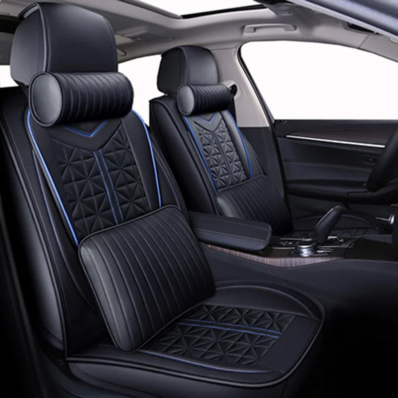

WLMWL Universal Leather Car seat cover for Isuzu all models D-MAX mu-X 5 seats auto accessories styling