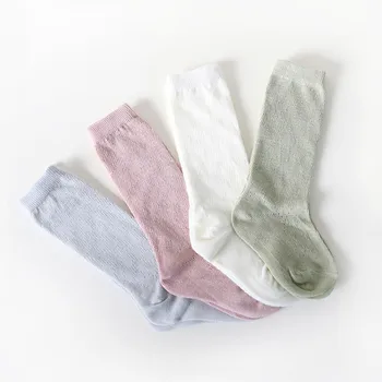 

2019 Newborn baby girls socks summer spring mesh socks kids bow knee high long tube sock princess infant baby socks