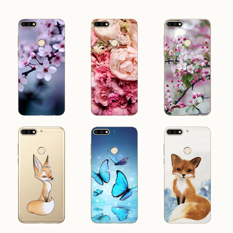 

Huawei Honor 7C Pro Case Cover Soft TPU Silicone Bumper on Honor 7C 5.99 Back Protector Huawei Honor 7C 7 C Pro Phone Case Funda
