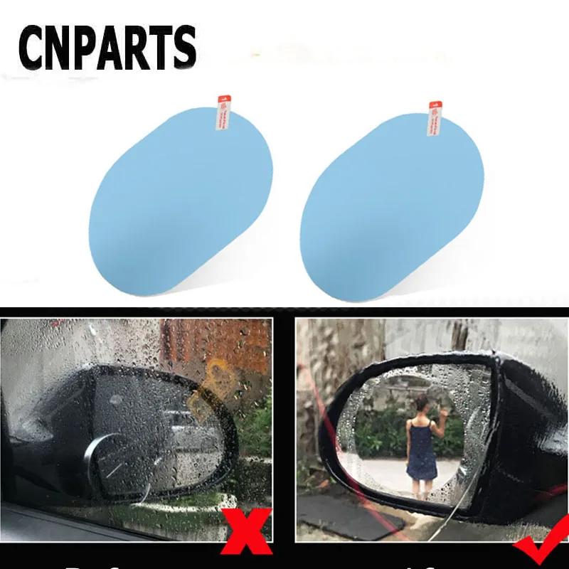 

CNPARTS 2Pcs For Volvo S60 V70 XC90 Subaru Forester Peugeot 307 206 308 407 Car Rainproof Mirror Film Clear Safe Driving Sticker