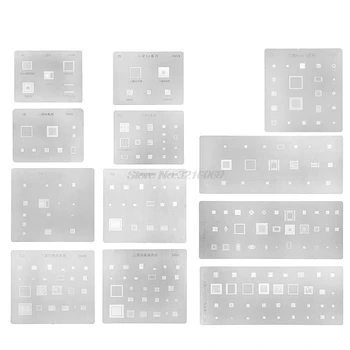 

12pcs/lot IC Chip BGA Reballing Stencil Kits Set Solder template for Samsung S8 S8 edge S4 S5 S6 S7 Edge Note 3 4 5 6 Oct29