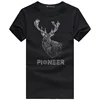 Camiseta de verano para hombre Pioneer Camp, cómoda camiseta azul transpirable, Camiseta de algodón a la moda para hombre, patrón de alces ADT901208 ► Foto 1/6