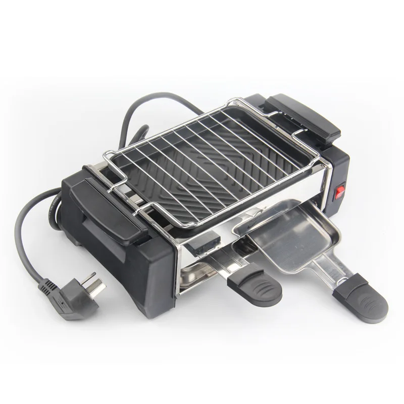 1000W-Non-stick-Barbecue-Electric-Raclette-Grill-for-2-Couples-Family-Party-Smokeless-BBQ-Grill-Raclette (4)