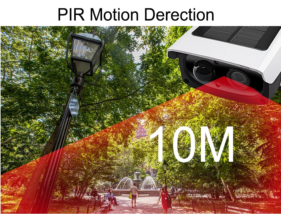 Smar Outdoor Waterproof Security Solar Camera 1080P Wifi Wireless IP Camera Mobile Phone Remote Control Built-in 7650mA Battery (6)