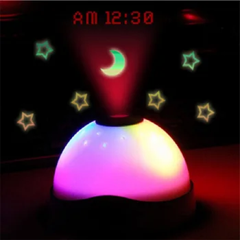 

Projection Alarm Clock Despertador Watch Reloj Saat Calendar Clock Colorful Dream Star Dome Projection Clocks Reloj Despertador