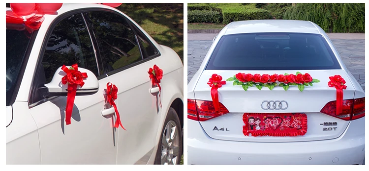 Креативные корейские свадебные украшения автомобиля, искусственные цветы, свадебные украшения, искусственные цветы, вечерние украшения