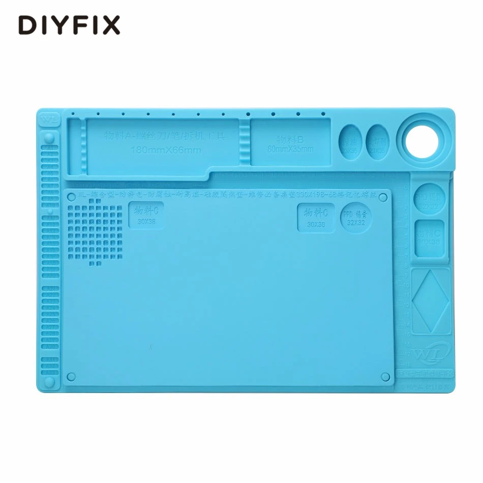 

DIYFIX 2 in 1 Multi-function Silicone Mat Table Pad Maintenance Platform BGA Soldering Repair Work Station