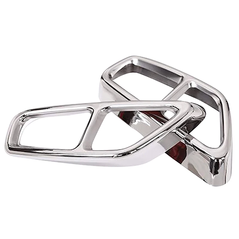 

2Pcs 304 Stainless Steel Chrome Exhaust Tailpipe Cover Trim For Bmw New 5 Series G30 528Li 530Li 2018 Car Accessories