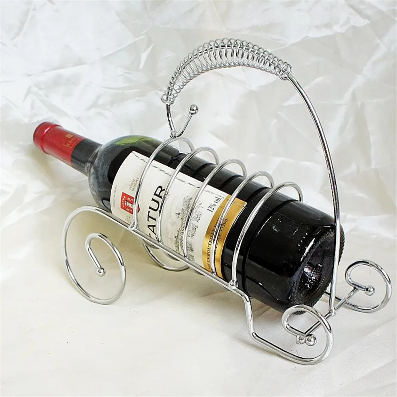 mDesign Modern Decorative Metal Wine Bottle Storage Organizer Rack