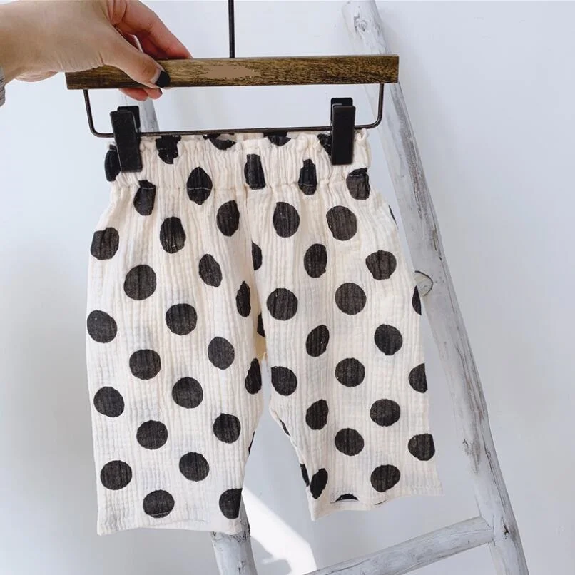 beige girls pants Г., весенние свободные штаны-шаровары в горошек для маленьких мальчиков штаны для девочек детские штаны для девочек Детские хлопковые штаны для девочек и мальчиков - Цвет: beige girls pants