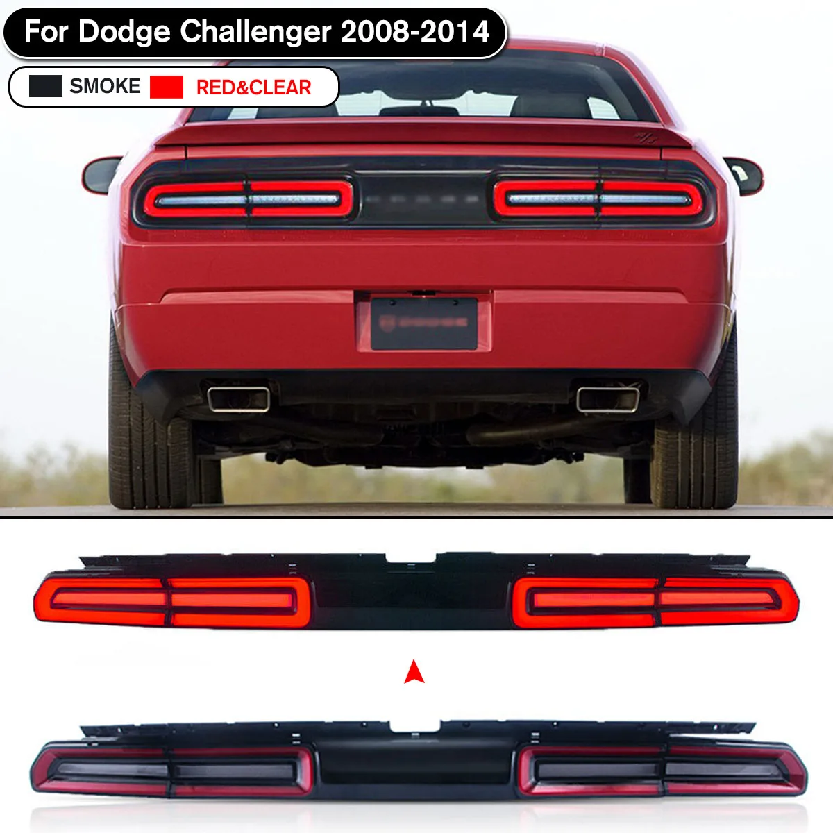 

Tail Lamp Car Accessories LED Tail Light Full Led Light Bar and Sequential Indicator Fit for Dodge Challenger 2008-2014