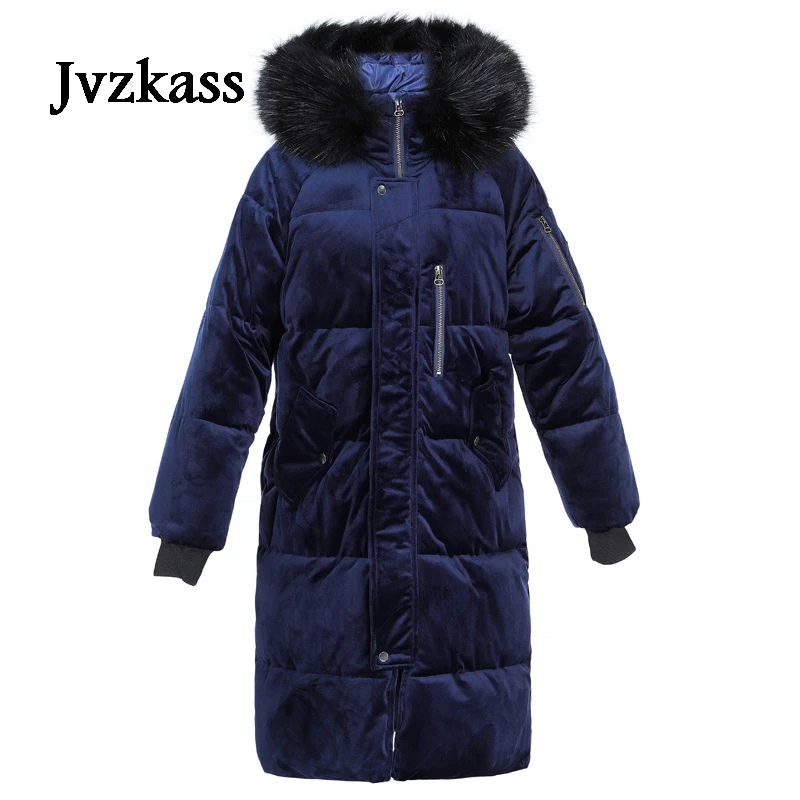 Jvzkass 2019 новая Золотая Бархатная длинная секция версии женского воротника толстые