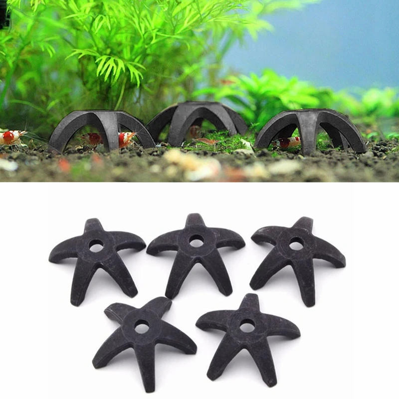 

Mini Redware Starfish-Shaped Aquarium Decoration Shrimp Home Fish Tank Shelter Ceramic Breeding Cave Decor