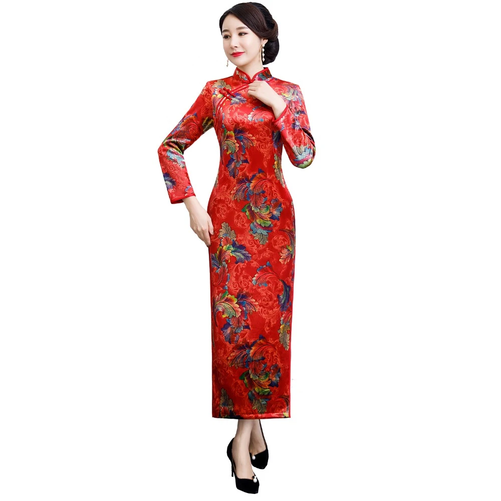 long sleeve chinese dress
