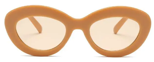Ретро Овальные Солнцезащитные очки женские брендовые дизайнерские розовые винтажные Ретро солнцезащитные очки оправа женские солнцезащитные очки oculos de sol - Цвет линз: yellow orange